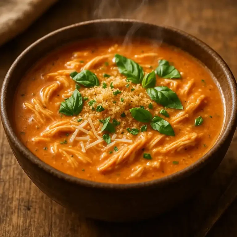 Crock Pot Creamy Chicken Parmesan Soup