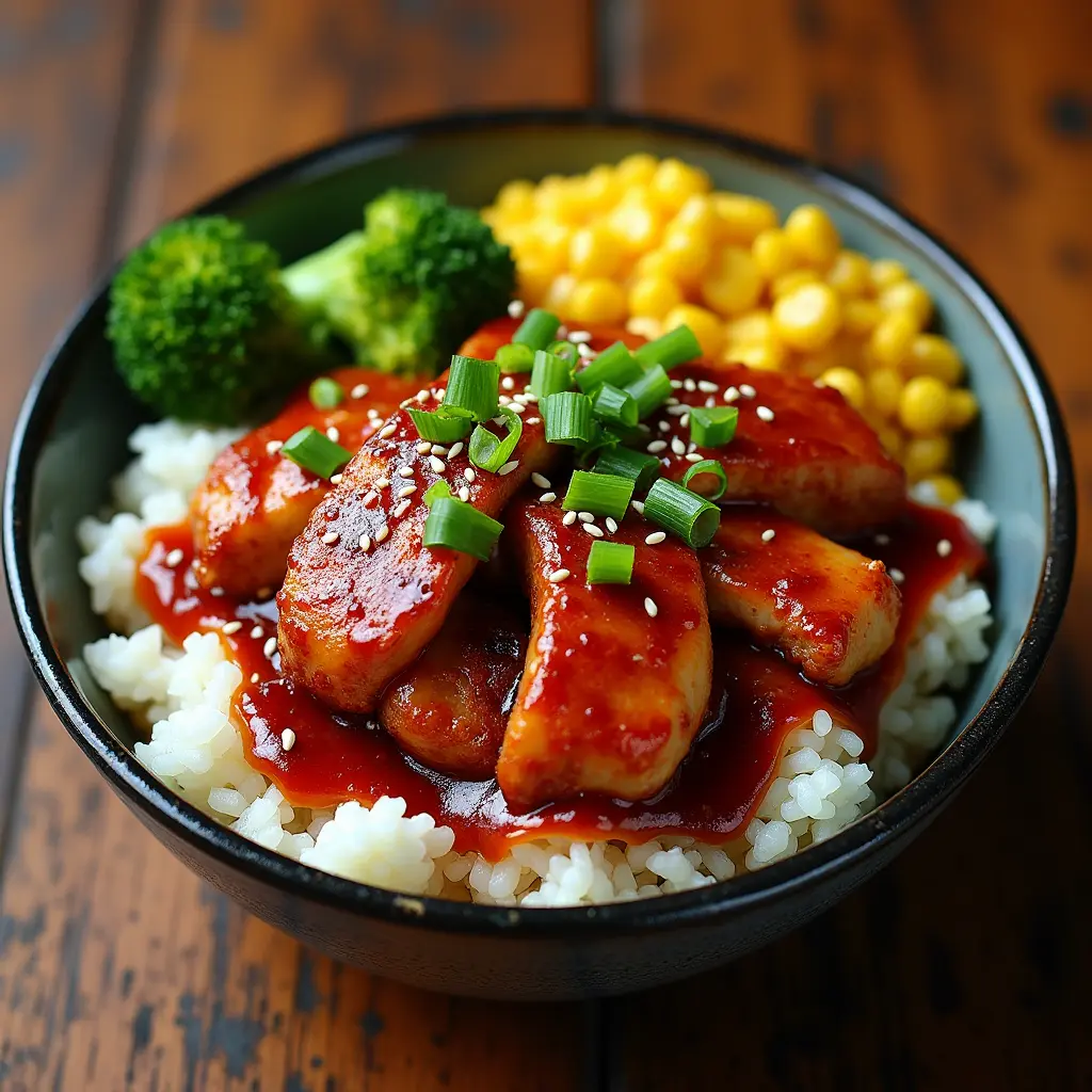 Honey BBQ Chicken Rice