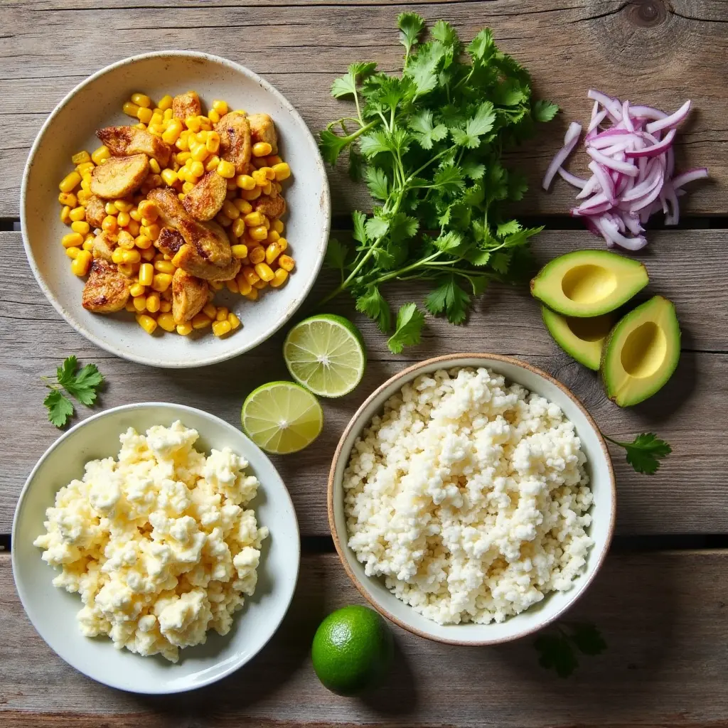 Street Corn Chicken Rice Bowl