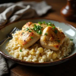 Creamy Smothered Chicken and Rice