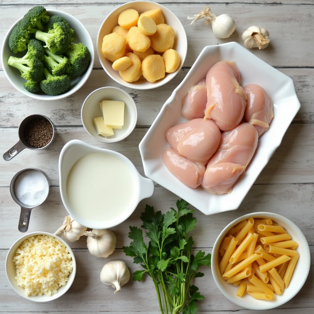 chicken and broccoli alfredo bake