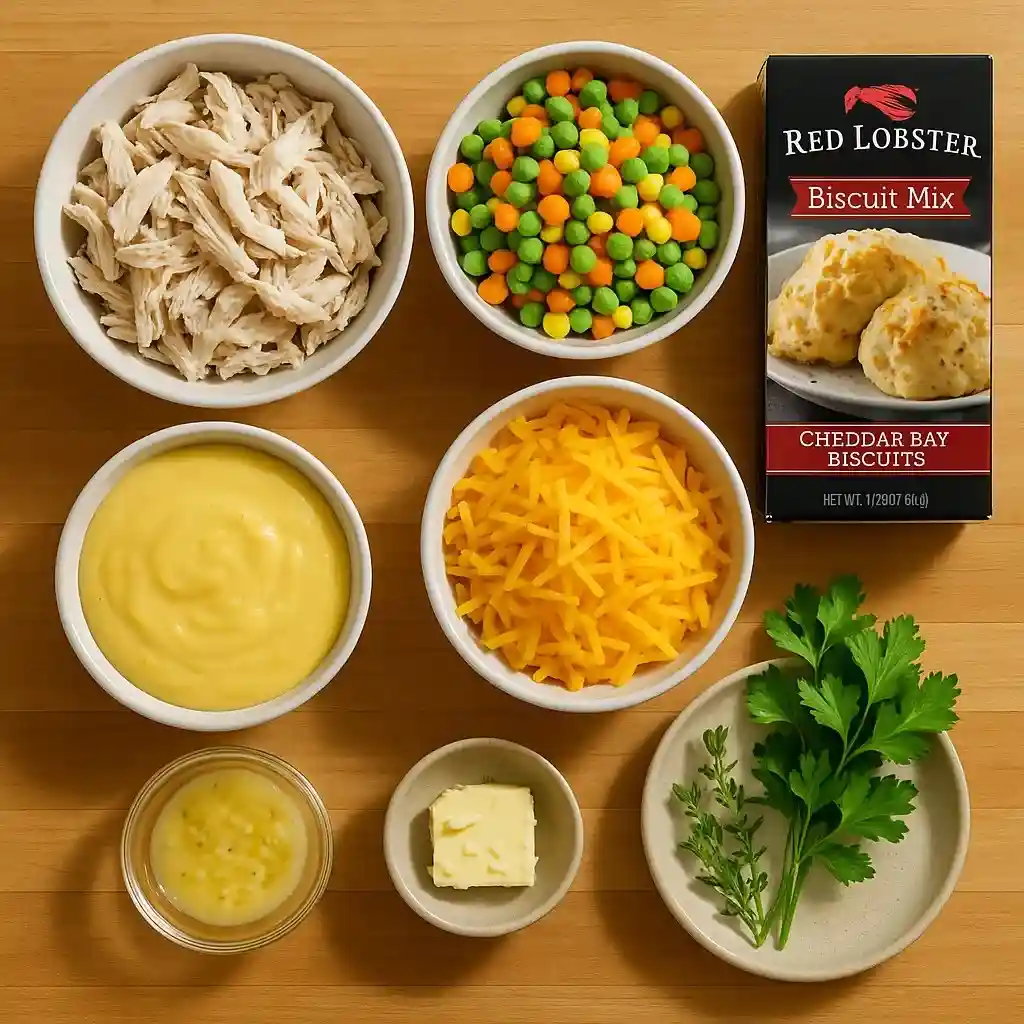 chicken pot pie with red lobster biscuits