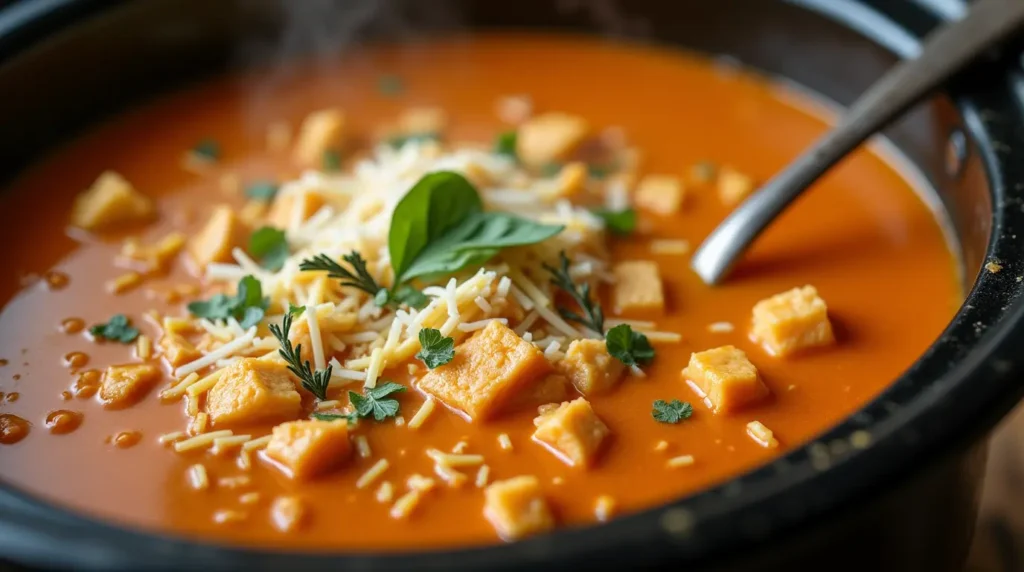 crock pot creamy chicken parmesan soup