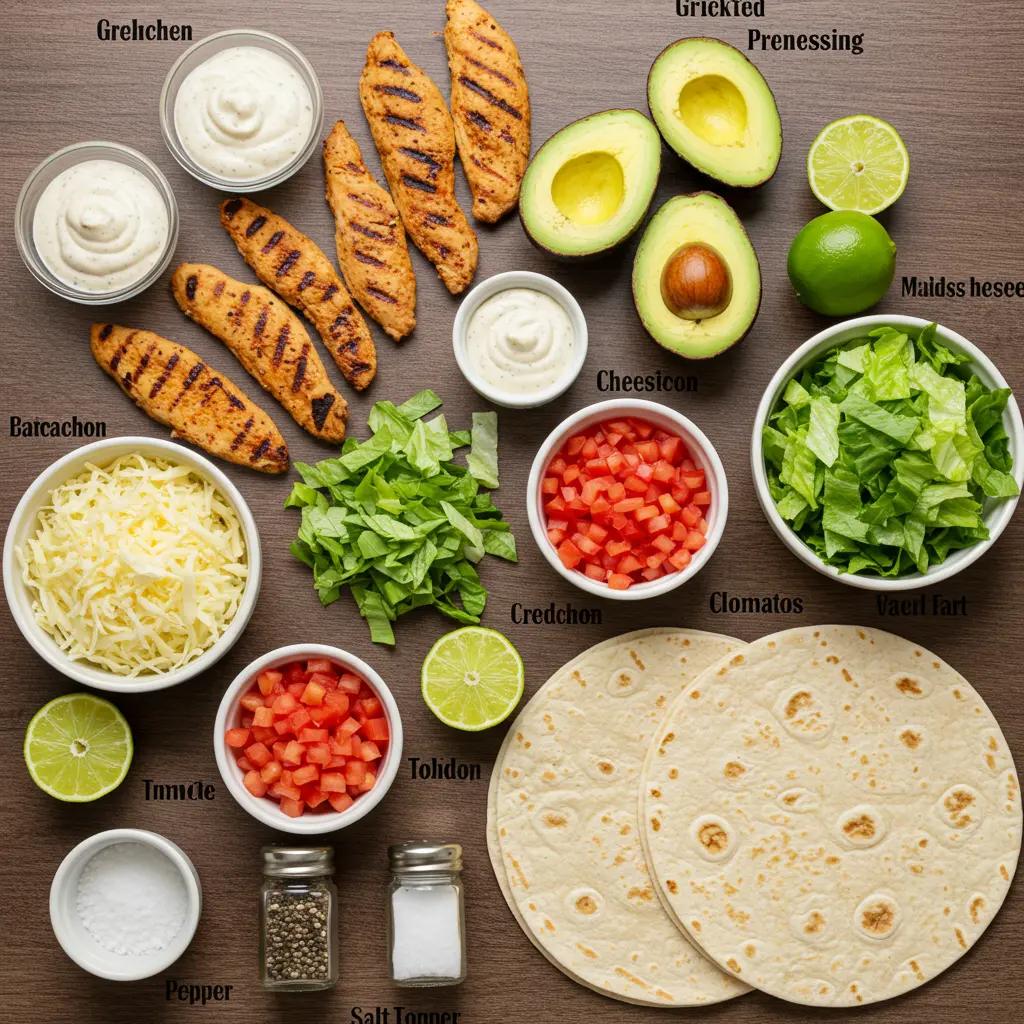 Chicken Avocado Ranch Burritos