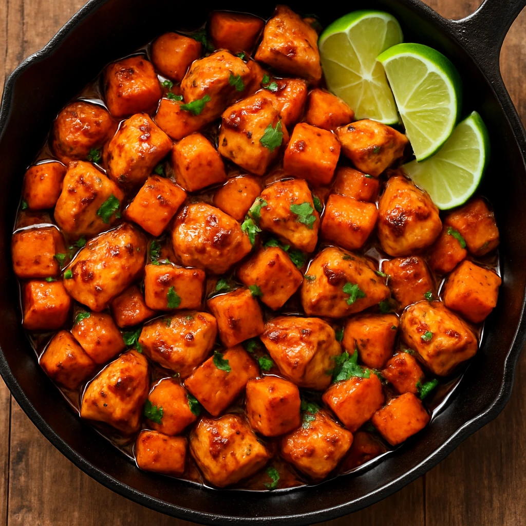 Chili Lime Sweet Potato and Chicken Skillet