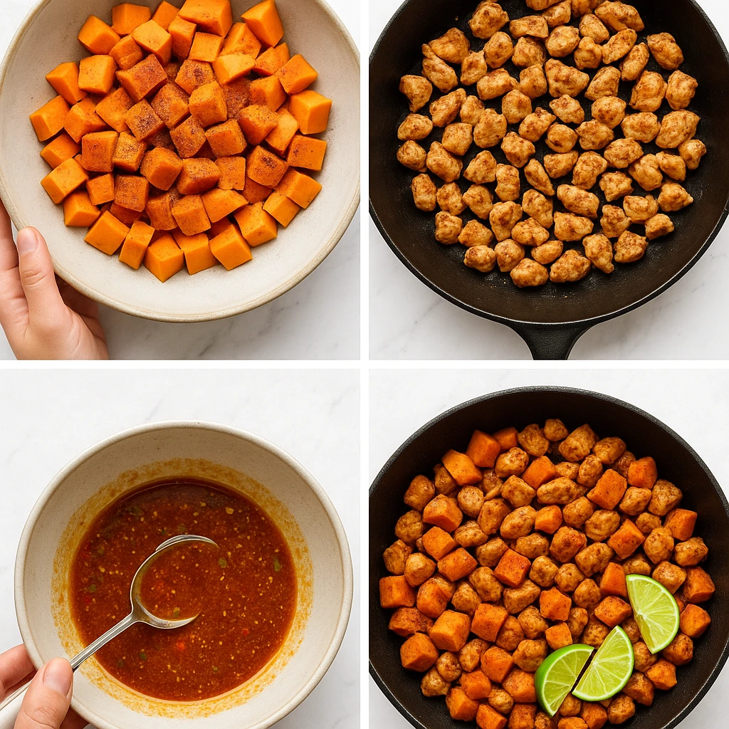 Chili Lime Sweet Potato and Chicken Skillet
