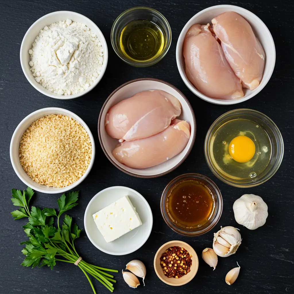 Crispy Hot Honey Feta Chicken