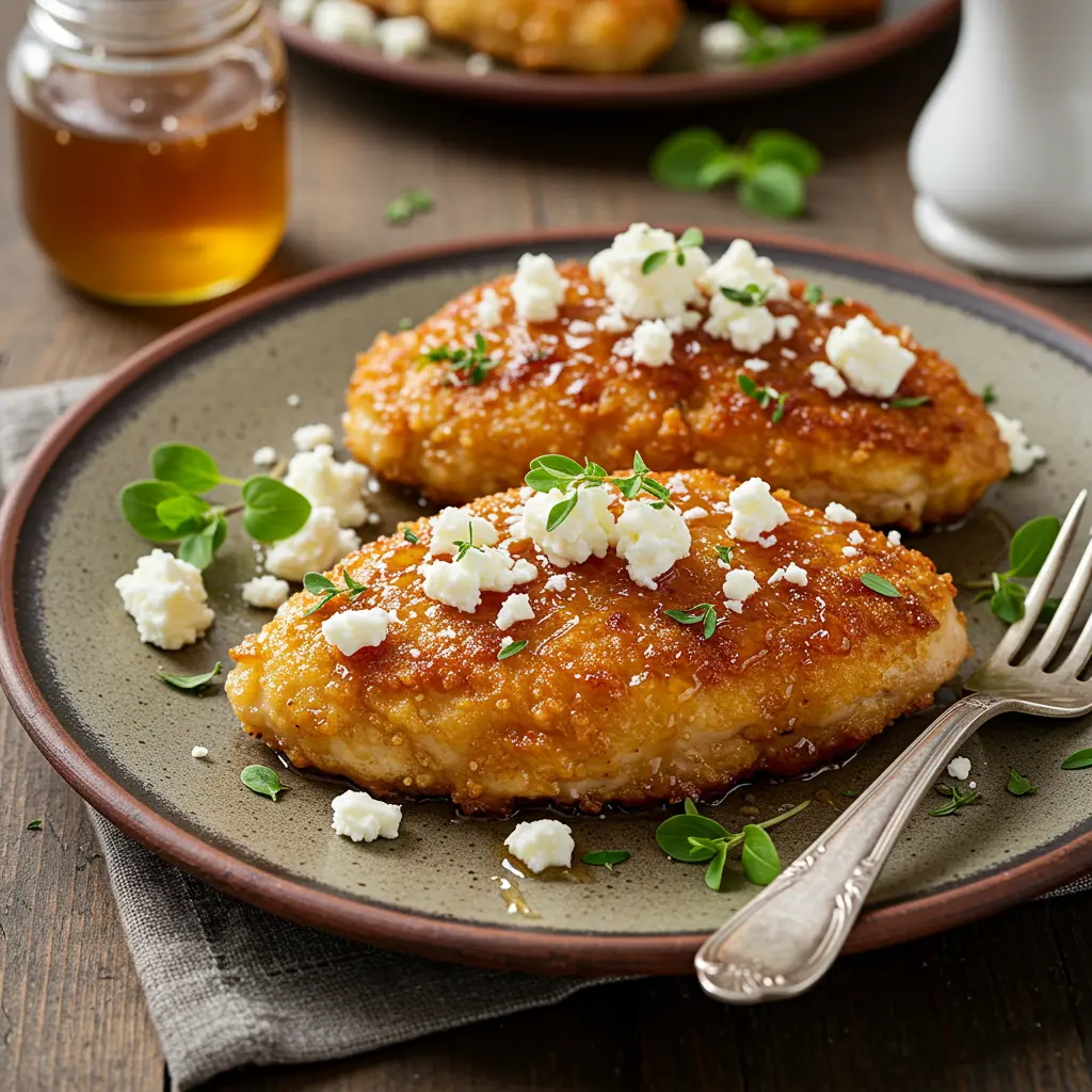 Crispy Hot Honey Feta Chicken