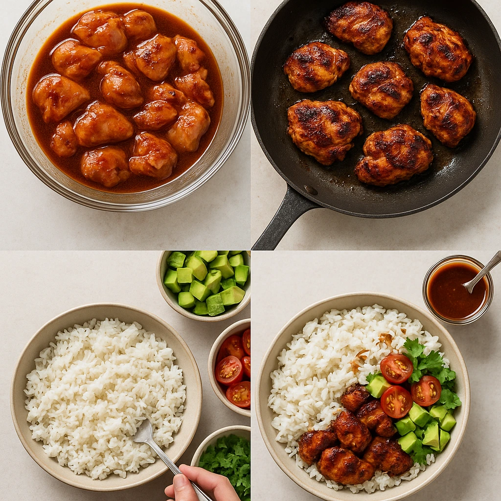 Honey Chipotle Chicken Rice Bowls