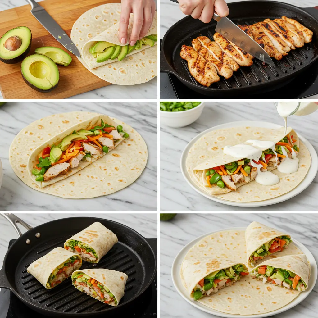 Chicken Avocado Ranch Burritos