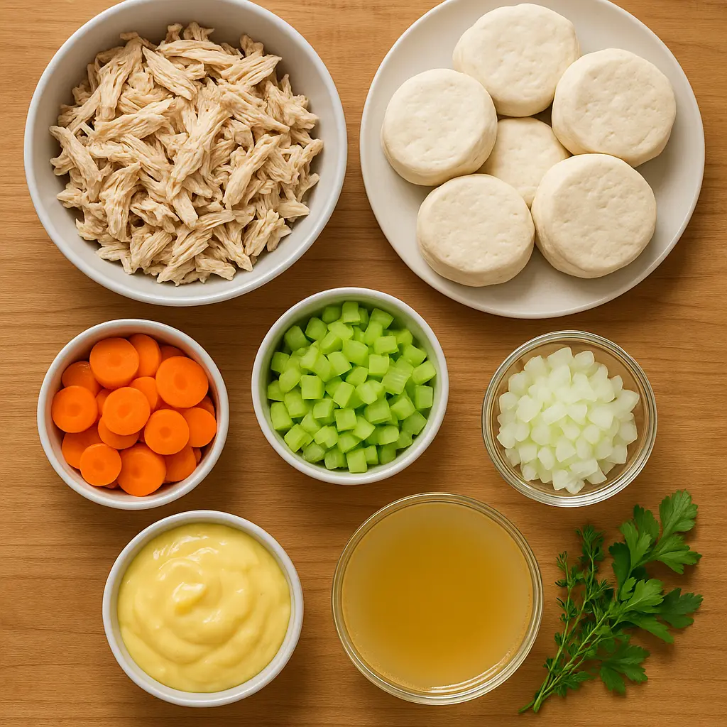 Crockpot Chicken Dumplings with Biscuits