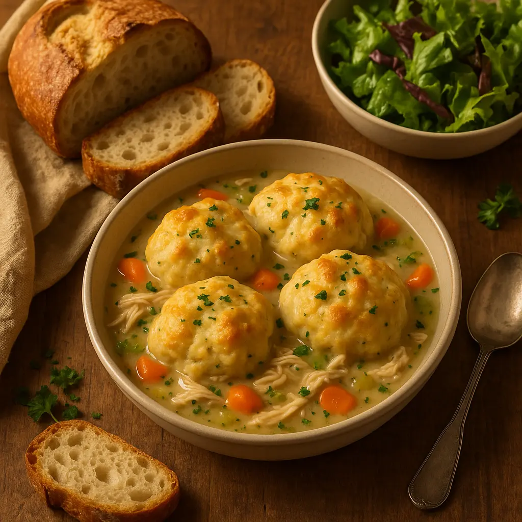 Crockpot Chicken Dumplings with Biscuits