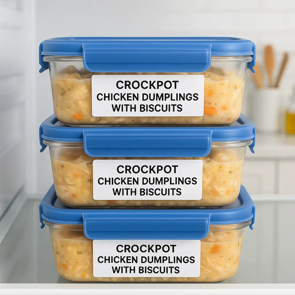 Crockpot Chicken Dumplings with Biscuits