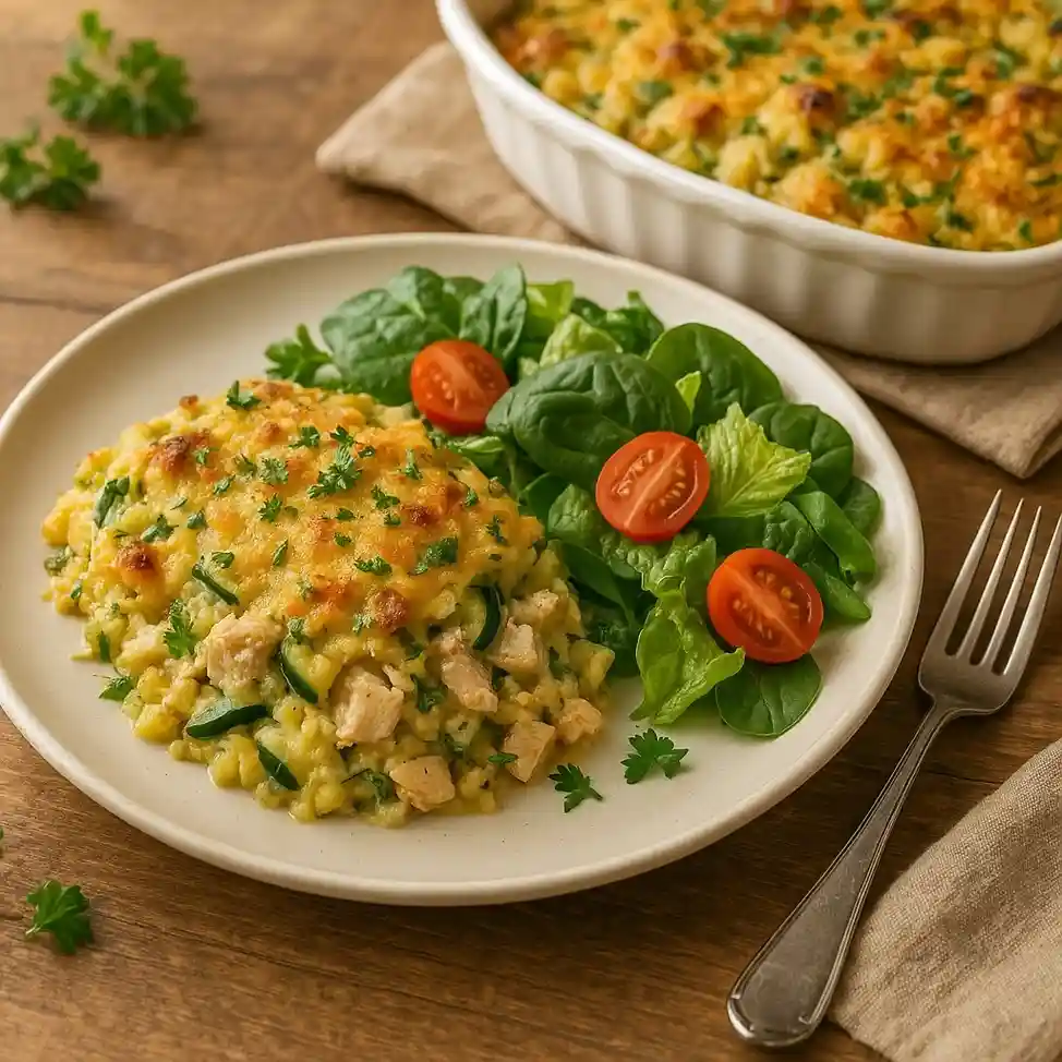 Rotisserie Chicken Zucchini Casserole