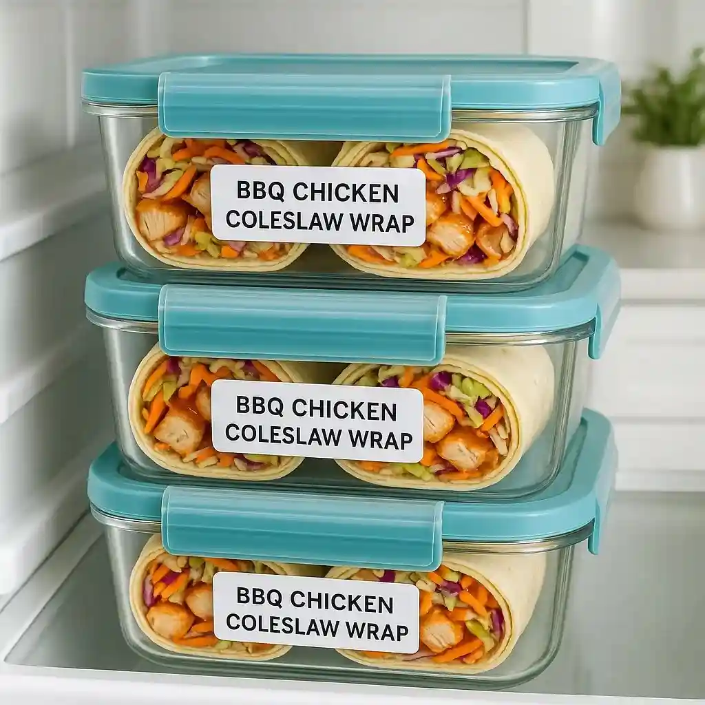 BBQ Chicken Coleslaw Wraps